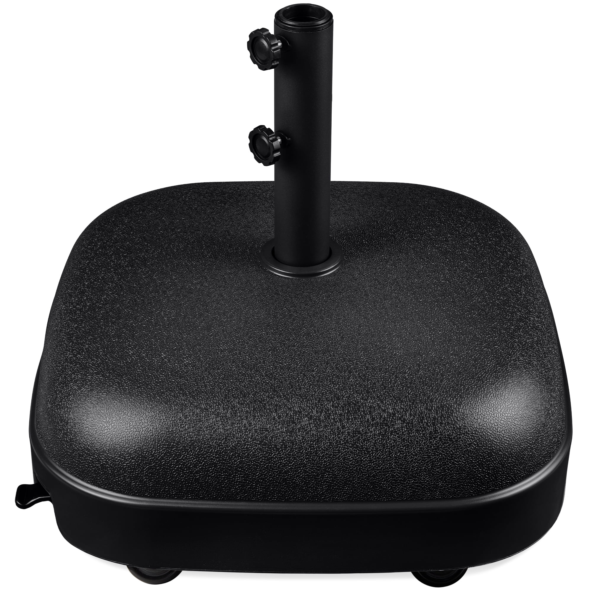 Best Choice Products 123lb Capacity Fillable Mobile Umbrella Base for Patio, Deck, 4 Wheels - Dome Square Black