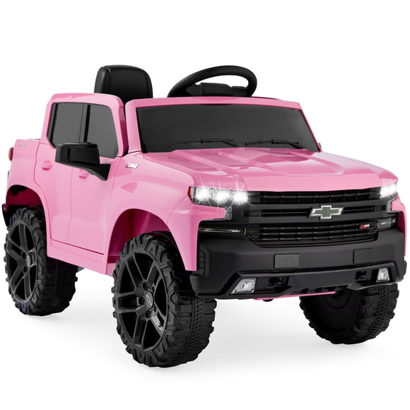 Best Choice Products 12V 2.5 MPH Licensed Chevrolet Silverado Ride On Truck Car Toy w/ Parent Remote Control - Pink