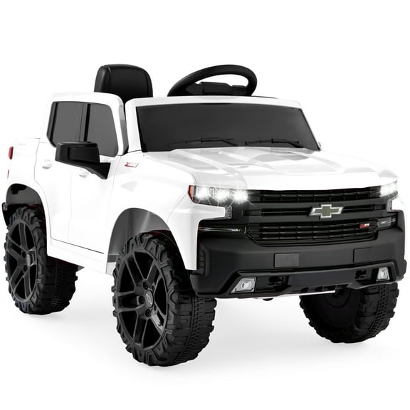 Best Choice Products 12V 2.5 MPH Licensed Chevrolet Silverado Ride On Truck Car Toy w/ Parent Remote Control - White