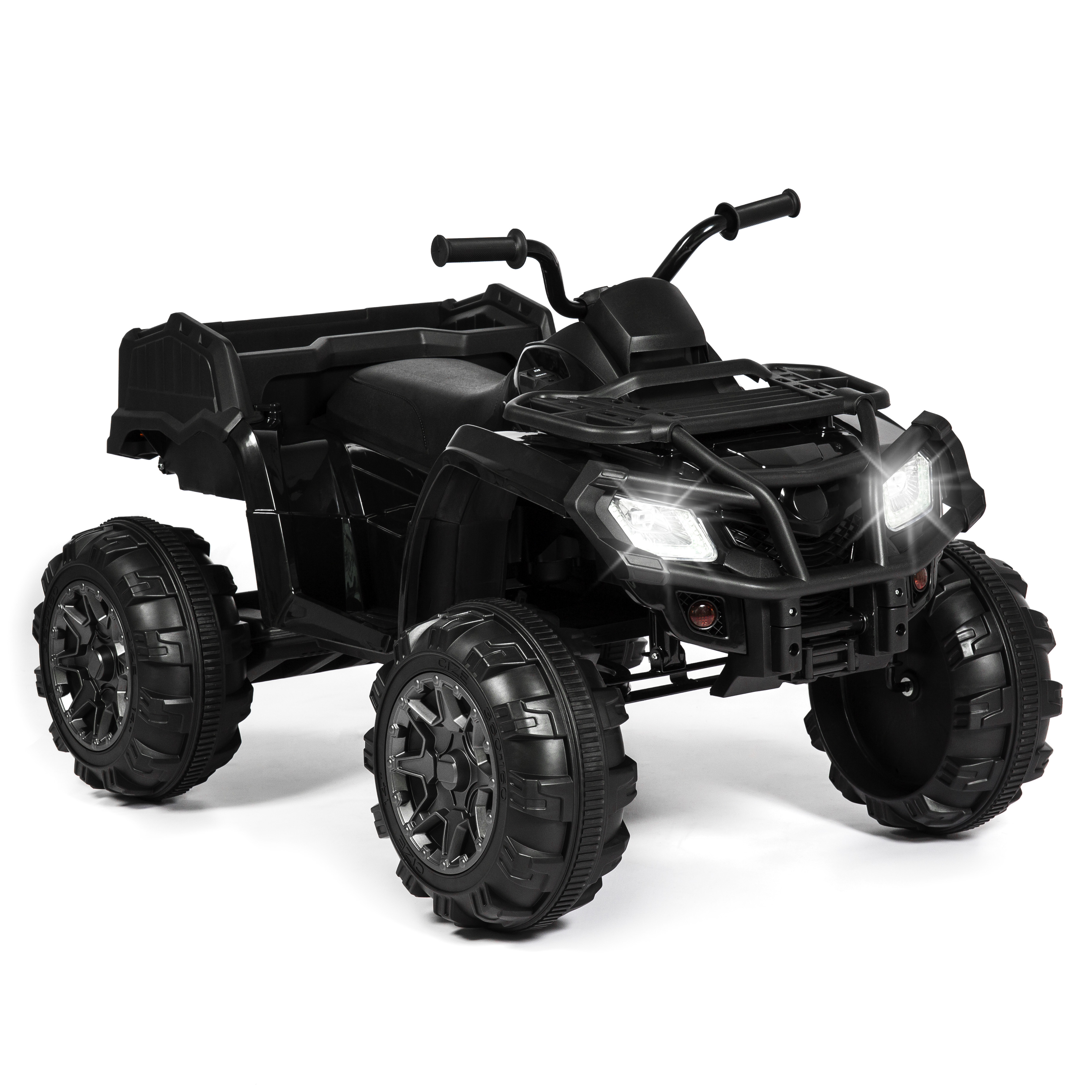Best Choice Products 12V Kids Powered ATV Quad 4-Wheel Ride On Car w/ 2 Speeds, Spring Suspension, MP3, Storage - Black - image 1 of 8