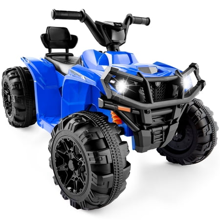 Best Choice Products 12V Kids Ride-On ATV Quad w/ Bluetooth, 2.4mph Max, Treaded Tires, LED Lights, Radio - Blue