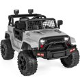 thumbnail image 1 of Best Choice Products 12V Kids Ride On Truck Car w/ Parent Remote Control, Spring Suspension, LED Lights - Light Gray, 1 of 8