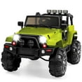 thumbnail image 1 of Best Choice Products 12V Kids Ride On Truck Car w/ Remote Control, Spring Suspension, Bluetooth, LED Lights - Green, 1 of 8