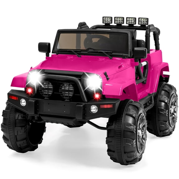 Best Choice Products Jumbo 12V Kids Electric Ride On Car with Parent Remote, Seat Harness, 65 lb Capacity - Hot Pink