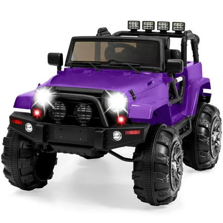 Best Choice Products Jumbo 12V Kids Electric Ride On Car with Parent Remote, Seat Harness, 65 lb Capacity - Purple