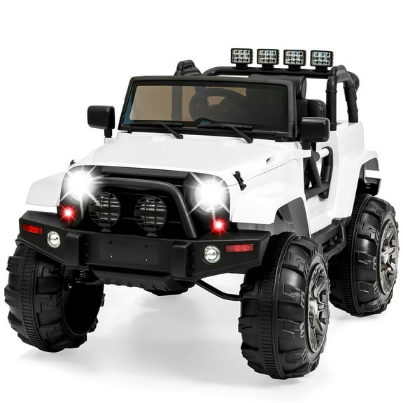 Best Choice Products Jumbo 12V Kids Electric Ride On Car with Parent Remote, Seat Harness, 65 lb Capacity - White
