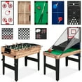thumbnail image 1 of Best Choice Products 13-in-1 Combo Game Table Set w/ Ping Pong, Foosball, Basketball, Hockey, Archery - Natural, 1 of 10