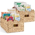 thumbnail image 1 of Best Choice Products 16x12 Scalloped Shelf Baskets, Woven Storage Bins, 2 Pack - Natural, 1 of 8