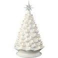 thumbnail image 1 of Best Choice Products 18in Ceramic Christmas Tree, Pre-lit Hand-Painted Holiday Decor w/ 93 Warm White Bulbs - White, 1 of 8