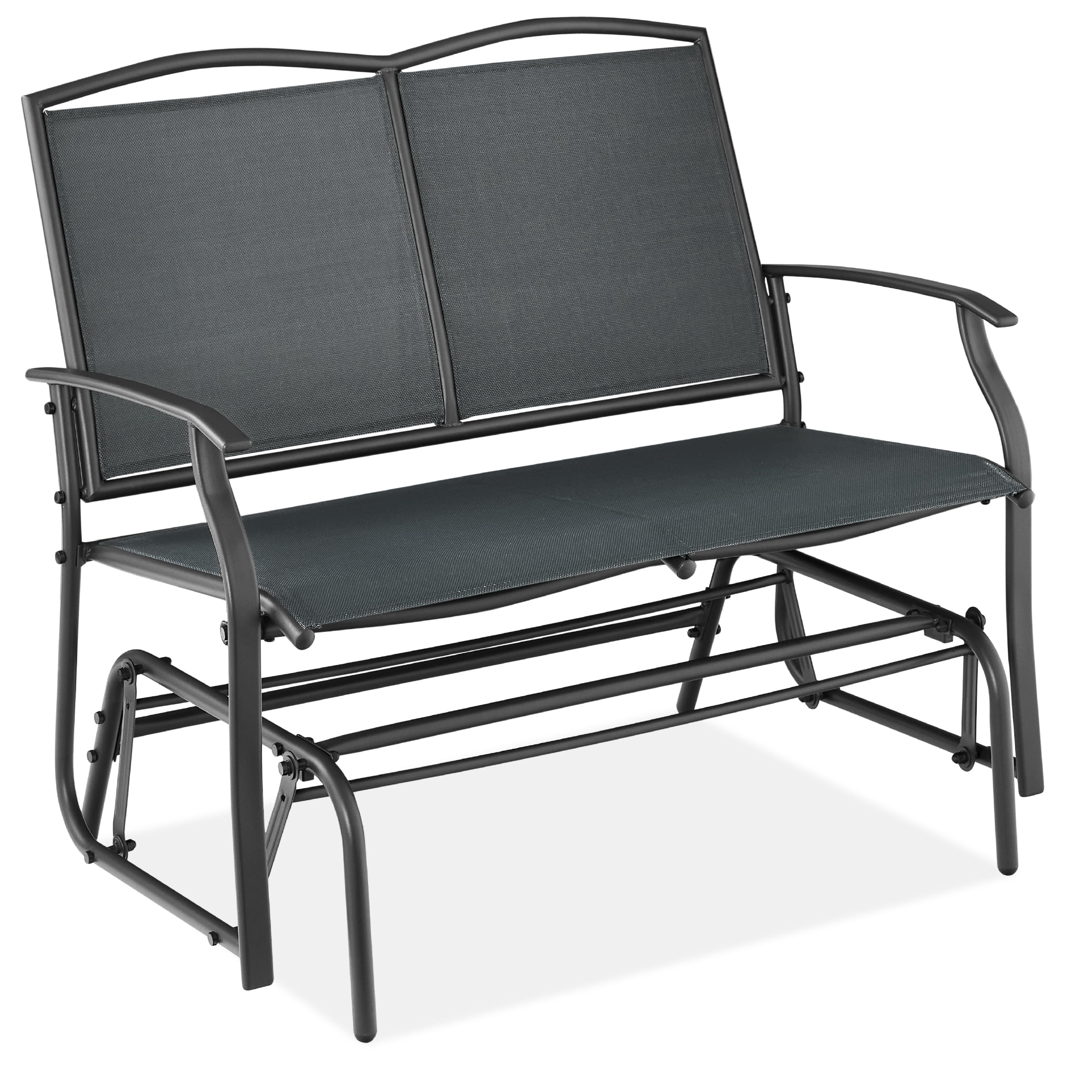 Walmart Deals of Walmart Black Friday Deals 2025 - Best Choice Products Outdoor Swing Glider, 2-Person Steel Patio Loveseat, Durable Weather-Resistant Finish, Dark Gray