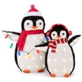 thumbnail image 1 of Best Choice Products 2-Piece Lighted 3ft Pop-Up Penguin Family Outdoor Christmas Decoration w/150 LED Lights, Red/White, 1 of 7