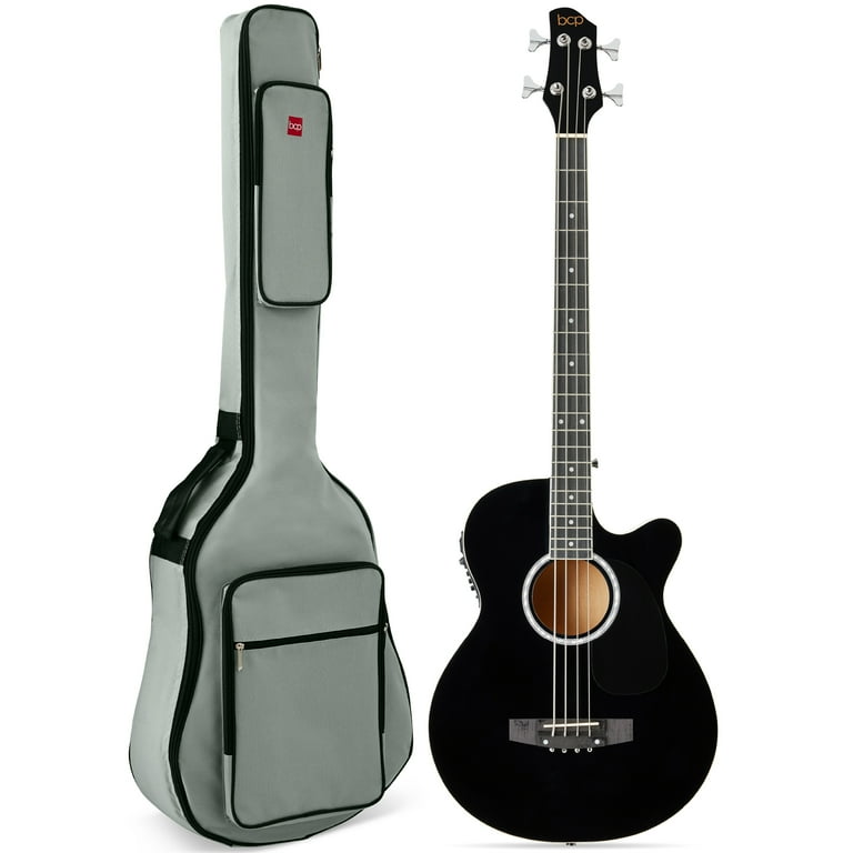 Best Choice Products 22 Fret Full Size Acoustic Electric Bass Guitar w 4 Band Equalizer Truss Rod Black Shop Black Friday Deals for 2024 Walmart