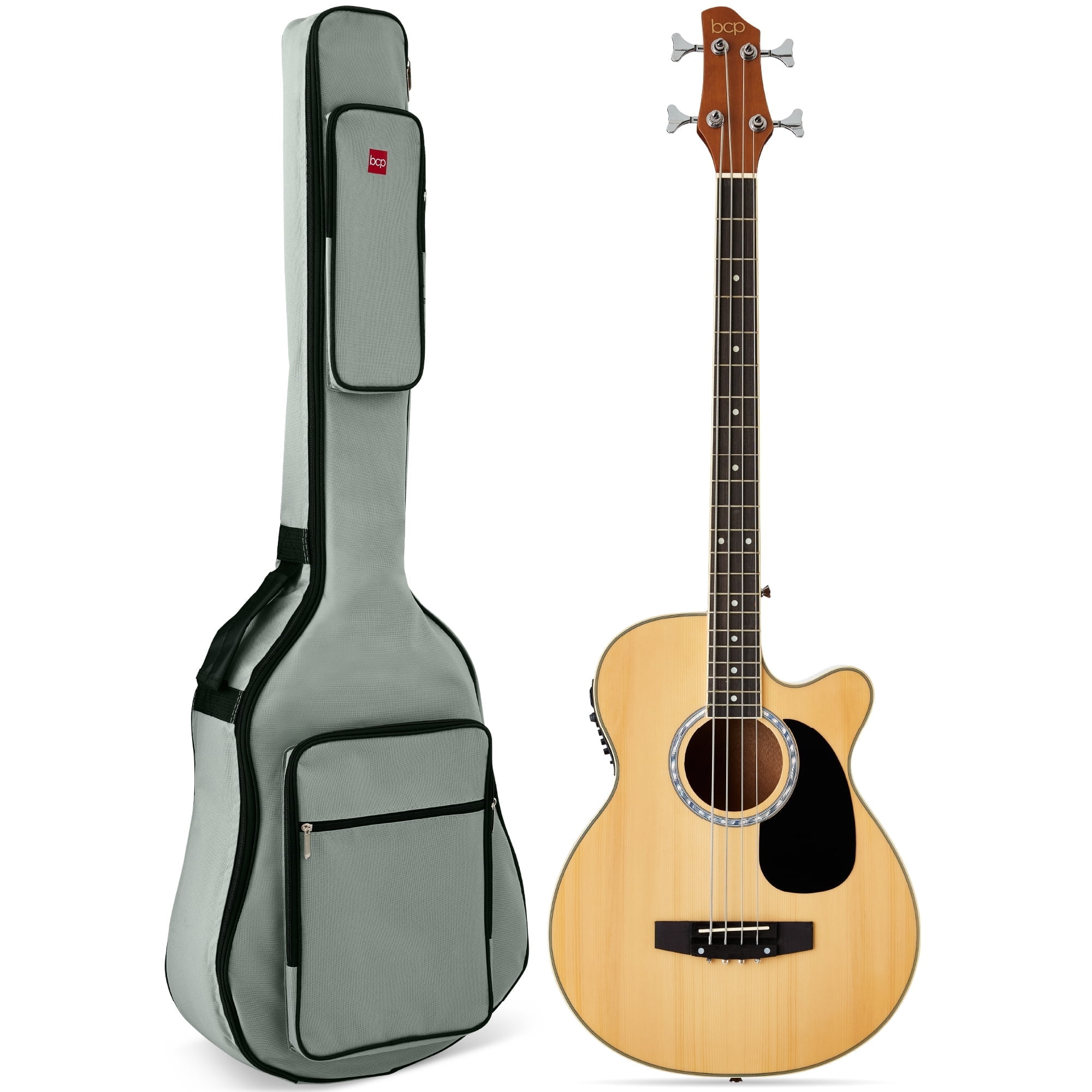 Best Choice Full Size Acoustic Electric Bass Guitar w/ 4