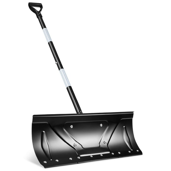 Best Choice Products 24" Snow Pusher, Heavy Duty Snow Shovel - Black