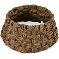 thumbnail image 1 of Best Choice Products 24in Basket Woven Hyacinth Christmas Tree Collar, Skirt Accessory w/ Cord Cut-Out - Chestnut, 1 of 10