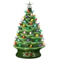 thumbnail image 1 of Best Choice Products 24in X-Large Pre-Lit Ceramic Christmas Tree Decor w/ 74 Multicolor Bulbs, LED Light - Green, 1 of 8