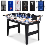 Best Choice Products 2x4ft 10-in-1 Combo Game Table Set w/ Hockey, Foosball, Pool, Shuffleboard, Ping Pong - White