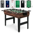 thumbnail image 1 of Best Choice Products 2x4ft 10-in-1 Combo Game Table Set w/ Hockey, Foosball, Pool, Shuffleboard, Ping Pong - Walnut, 1 of 9