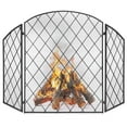 thumbnail image 1 of Best Choice Products 3-Panel 50x30in Wrought Iron Mesh Fireplace Screen, Spark Guard Protector Gate w/ Folding Panels, 1 of 7