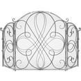 Best Choice 3Panel Folding Mesh Wrought Iron Fireplace Safety Screen