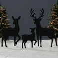 thumbnail image 1 of Best Choice Products 3-Piece 46in 2D Deer Family Silhouette Set, Outdoor Christmas Yard Decor w/ Buck, Doe, Fawn - Black, 1 of 7