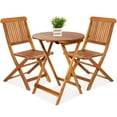 Best Choice 3Piece Acacia Wood Bistro Set, Foldable Patio Furniture w