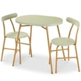 thumbnail image 1 of Best Choice Products 3-Piece Oval Dining Table Set, Modern Small Kitchen Dinette w/ 2 Chairs - Sage Green/Gold, 1 of 7