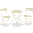 thumbnail image 1 of Best Choice Products 3-Piece Small Bistro Set, Folding Patio Furniture Set of 2 Chairs and Table - Cream, 1 of 9