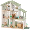 thumbnail image 1 of Best Choice Products 3-Story Wooden Dollhouse with 40 Accessories, Modern Doll House Pretend Play Set - Sage, 1 of 8