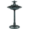 thumbnail image 1 of Best Choice Products 3-Tier Indoor/Outdoor Polyresin Pedestal Bird Bath Fountain Decor w/ Pump - Green, 1 of 7