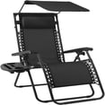 thumbnail image 1 of Best Choice Products 30" Extra Wide Folding Zero Gravity Patio Lounge Chair w/Adjustable Canopy Shade - Black, 1 of 9