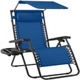 thumbnail image 1 of Best Choice Products 30" Extra Wide Folding Zero Gravity Patio Lounge Chair w/Adjustable Canopy Shade - Marine, 1 of 9