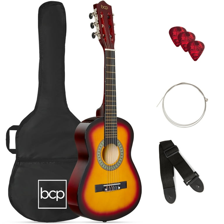 Best Choice Products 30in Kids Acoustic Guitar Beginner Starter Kit with Strap Case Strings Sunburst