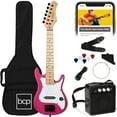 thumbnail image 1 of Best Choice Products 30in Kids Electric Guitar Beginner Starter Kit w/ 5W Amplifier, Strap, Case - Pink Sparkle, 1 of 10