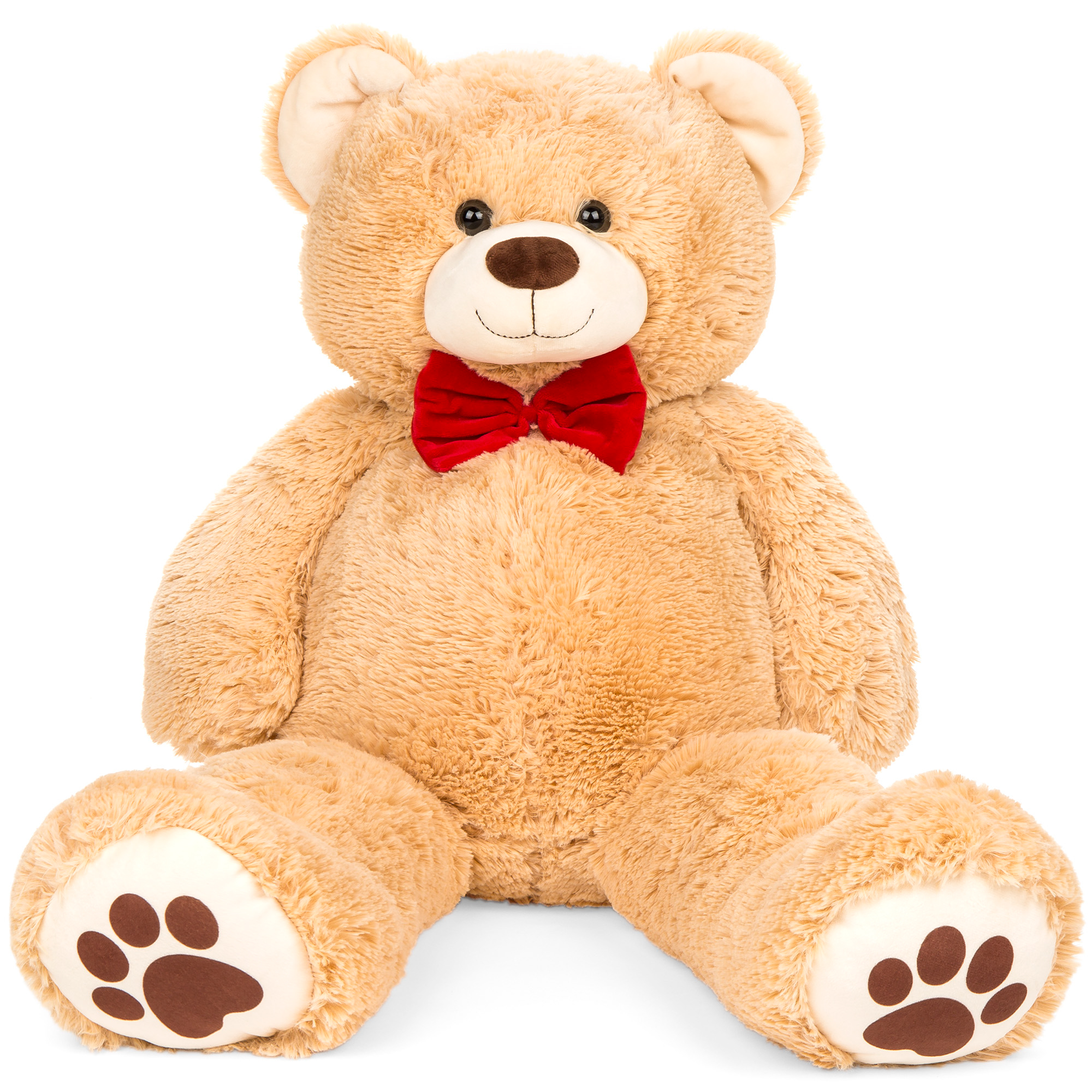Best Choice Products 35in Giant Soft Plush Teddy Bear Stuffed Animal Toy w/ Bow Tie, Footprints - Brown - image 1 of 8