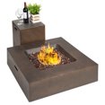 thumbnail image 1 of Best Choice Products 35x35in 40,000 BTU Outdoor Square Propane Fire Pit Table w/ Tank Storage, Cover - Distressed Brown, 1 of 7