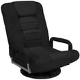 thumbnail image 1 of Best Choice Products 360-Degree Swivel Gaming Floor Chair w/ Armrest Handles, Foldable Adjustable Backrest - Black/Black, 1 of 10