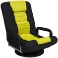 thumbnail image 1 of Best Choice Products 360-Degree Swivel Gaming Floor Chair w/ Armrest Handles, Foldable Adjustable Backrest - Black/Yellow, 1 of 11