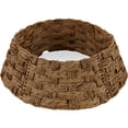 thumbnail image 1 of Best Choice Products 36in Basket Woven Hyacinth Christmas Tree Collar, Tree Skirt Accessory w/ Cord Cut-Out - Chestnut, 1 of 10