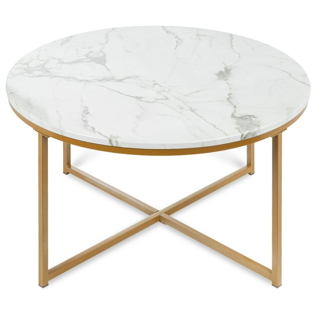 Best Choice Products 36in Beautiful Top Coffee Table, Faux Marble