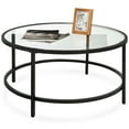 Best Choice Products, 36in Round Coffee Table with Metal Base and