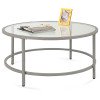 Best Choice Products 36in Round Tempered Glass Coffee Table for Home, Living Room, Dining Room - Gray
