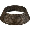 thumbnail image 1 of Best Choice Products 36in Woven Hyacinth Christmas Tree Collar, Tree Skirt Accessory w/ Cord Cut-Out - Espresso, 1 of 10