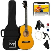 Best Choice Products 38in Beginner Acoustic Guitar Starter Kit w/ Gig Bag, Strap, Extra Strings - Natural