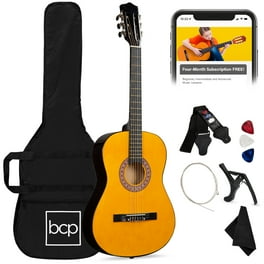 RockJam Natural Acoustic Guitar Kit with Guitar Tuner