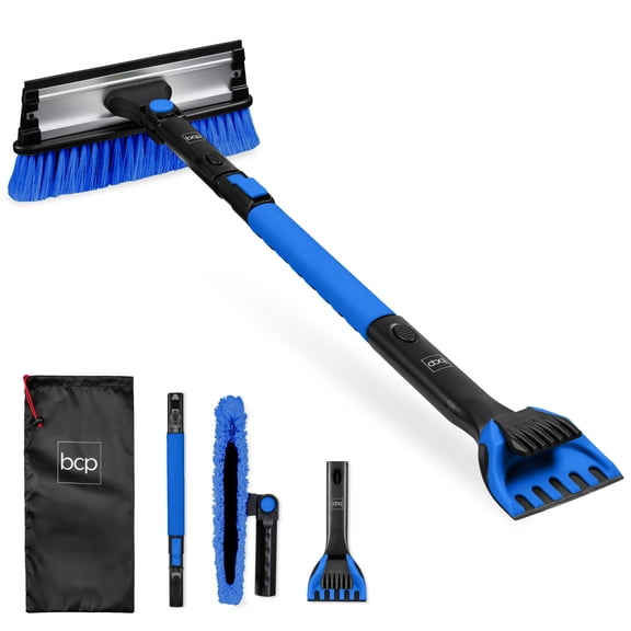 Best Choice Products 39" Extendable Snow Brush with Squeegee & Ice Scraper, Auto Snow Brush, Auto Ice Scraper - Blue