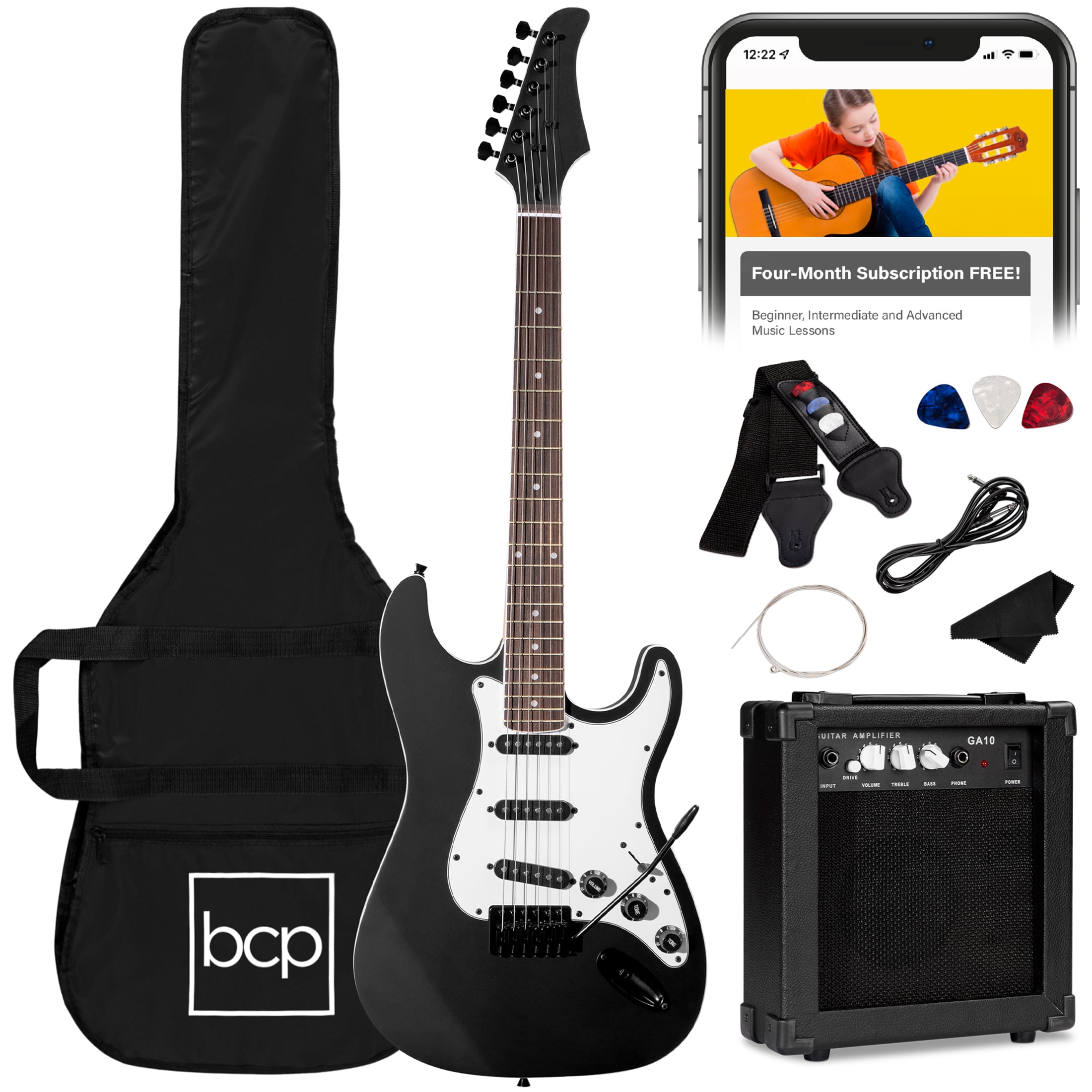 Free Shipping! Best Choice Products 39in Full Size Beginner Electric Guitar Kit with Case, Strap, Amp, Whammy Bar - Sunburst - Walmart.com Free Shipping! Best Choice Products 39in Full Size Beginner Electric Guitar Kit with Case, Strap, Amp, Whammy Bar - Sunburst - Walmart.com