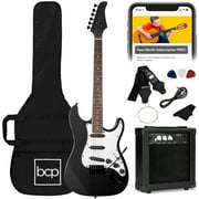 Best Choice Products 39in Full Size Beginner Electric Guitar Kit with Case, Strap, Amp, Whammy Bar - Yellow