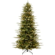 Best Choice Products 4.5ft Pre-Lit Artificial Slim Aspen Noble Fir Christmas Tree w/ 750 Branch Tips, 150 LED Lights