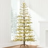 Best Choice Products  Pre-Lit Flocked Sparse Christmas Tree w/ 100 2-in-1 LEDs, Cordless Connection, Metal Stand